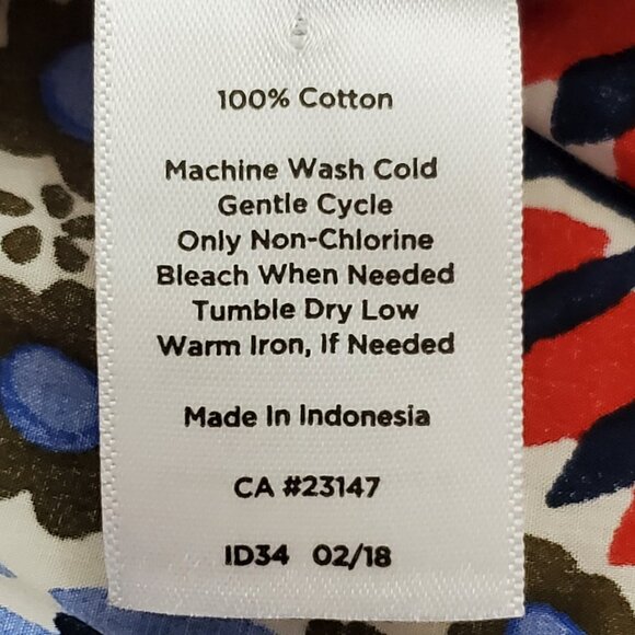 Talbots Classic Casual Button Down Shirt Floral Happy Forest Print Women's Small - Picture 12 of 12